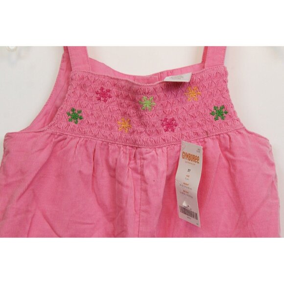 NWT 2011 Gymboree Cheery All the Way Pink Corduroy Overalls sz 3T Puppy Westies - Picture 4 of 8